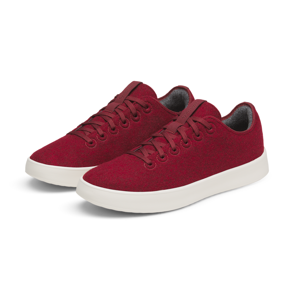 Men's Wool Cruiser - Burgundy (Natural White Sole)