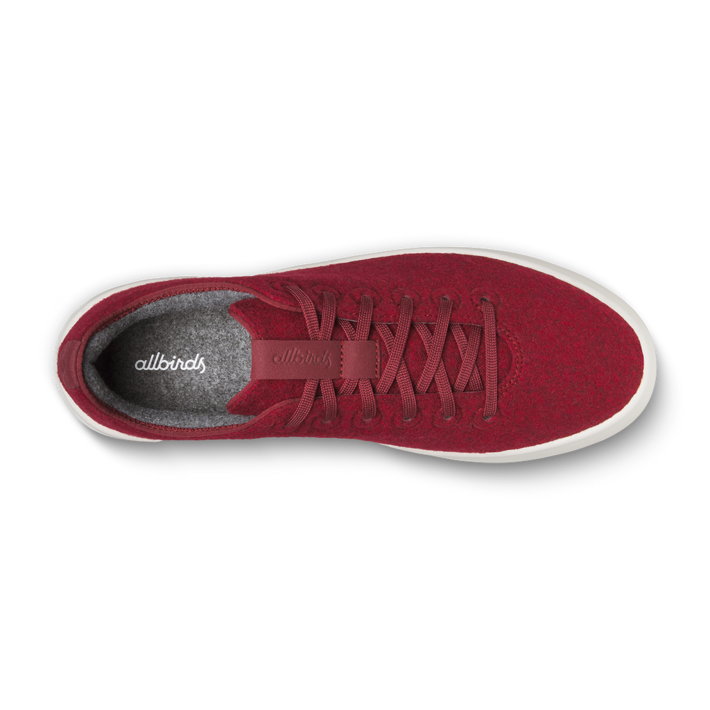 Men's Wool Cruiser - Burgundy (Natural White Sole)