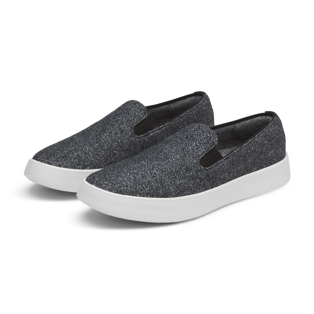 Women's Wool Cruiser Slip On - Dark Grey (Light Grey Sole)