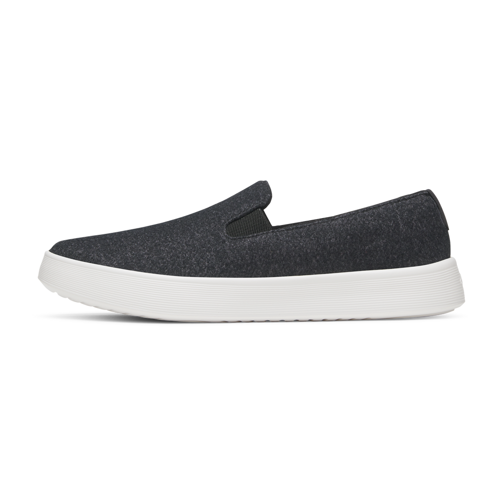 Men's Wool Cruiser Slip On - Natural Black (Blizzard Sole)