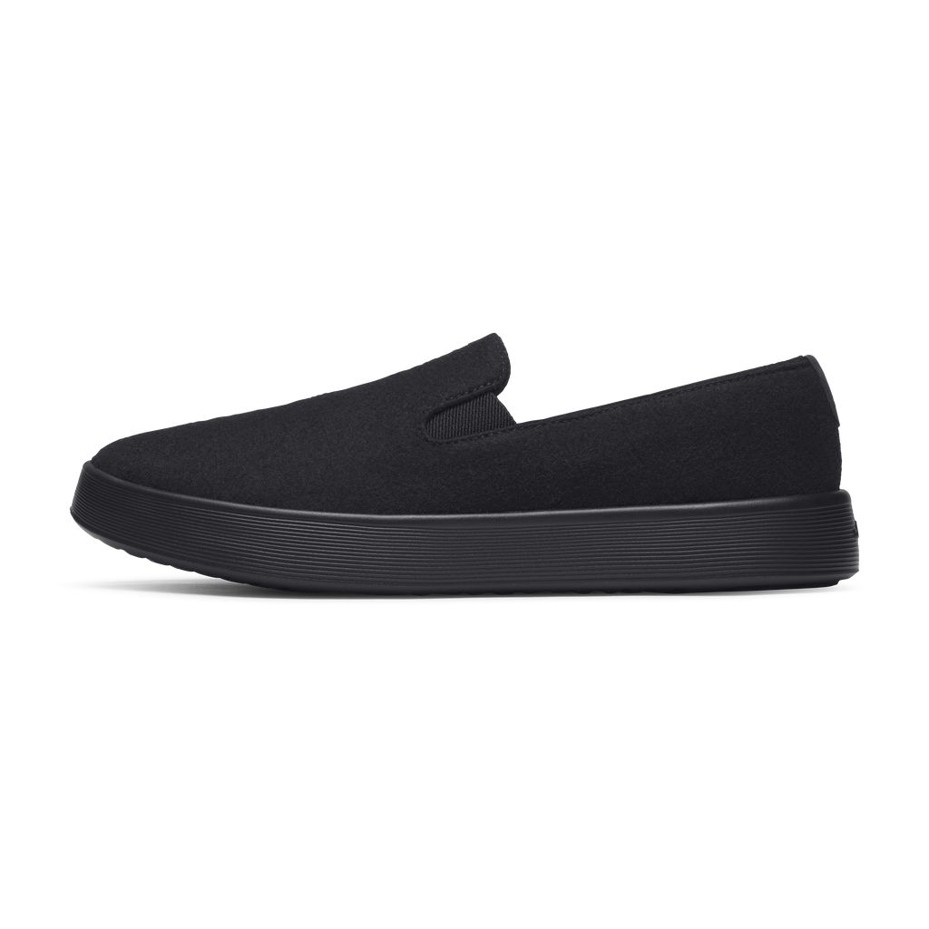 Men's Wool Cruiser Slip On - Natural Black (Natural Black Sole)