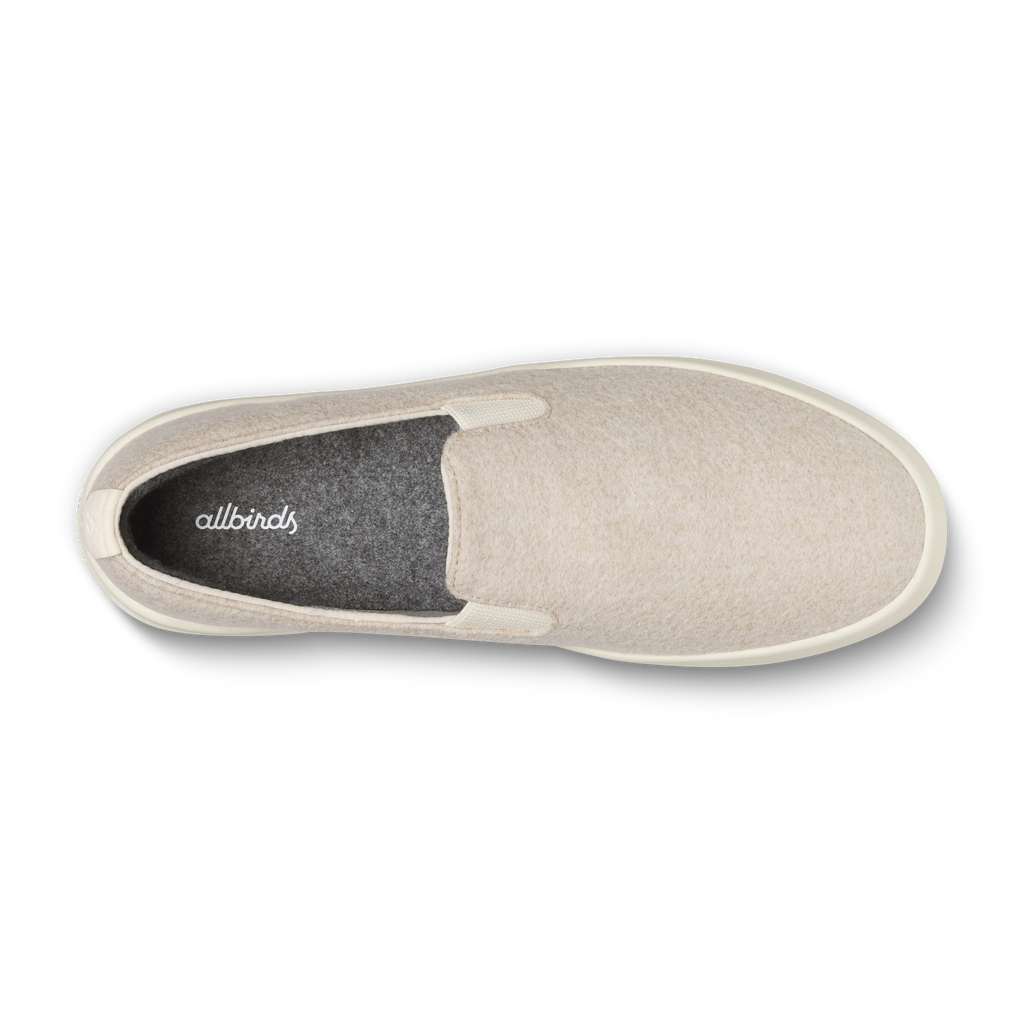 Men's Wool Cruiser Slip On - Rugged Beige (Stony Cream Sole)