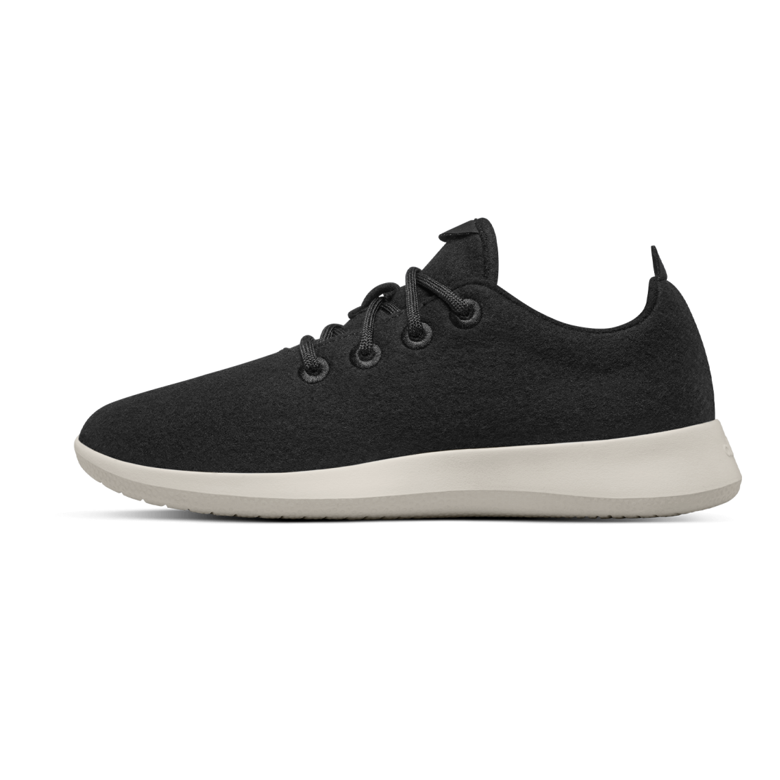 Women's Wool Runner - True Black (Cream Sole)