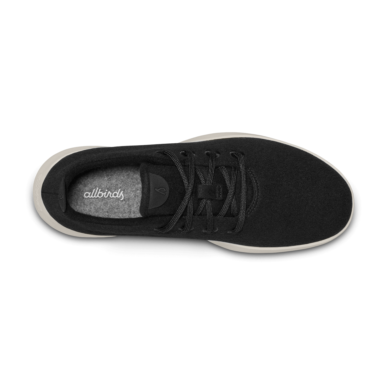 Men's Wool Runner - True Black (Cream Sole)